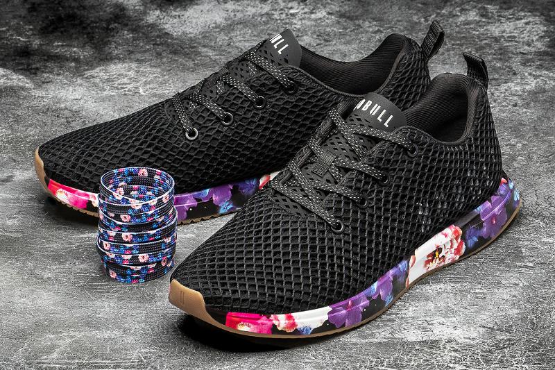 Women's Nobull Space Floral Mesh Running Shoes Black | SG Y2617X
